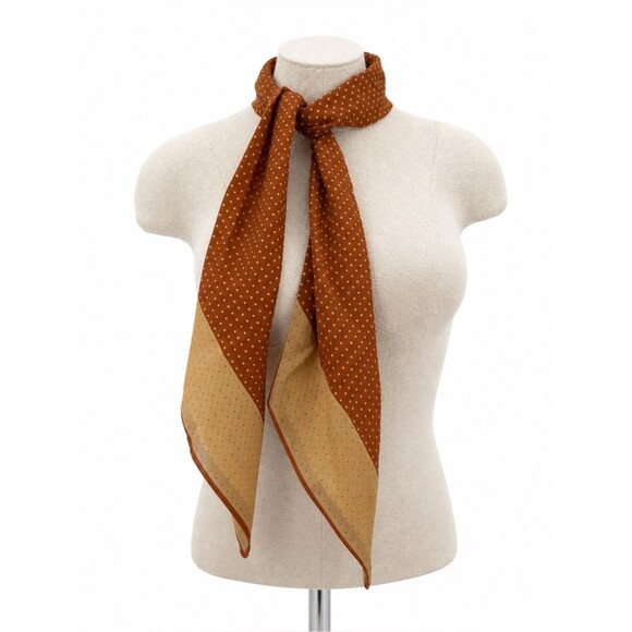 Unbranded Accessories - Jim Renoir Vintage Polka Dot Scarf Thin Lightweight Hair Accessory Tie Gim